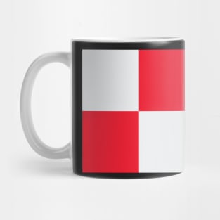 Derry City Red and White Checkered Fan Flag Mug